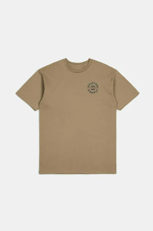 Oath V S/S Standard T-Shirt - Tiger's Eye/Navy/Mahogany sold by Brixton