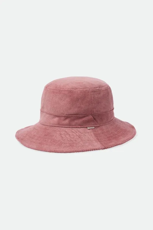 Petra Packable Bucket Hat - Coral Pink made by Brixton