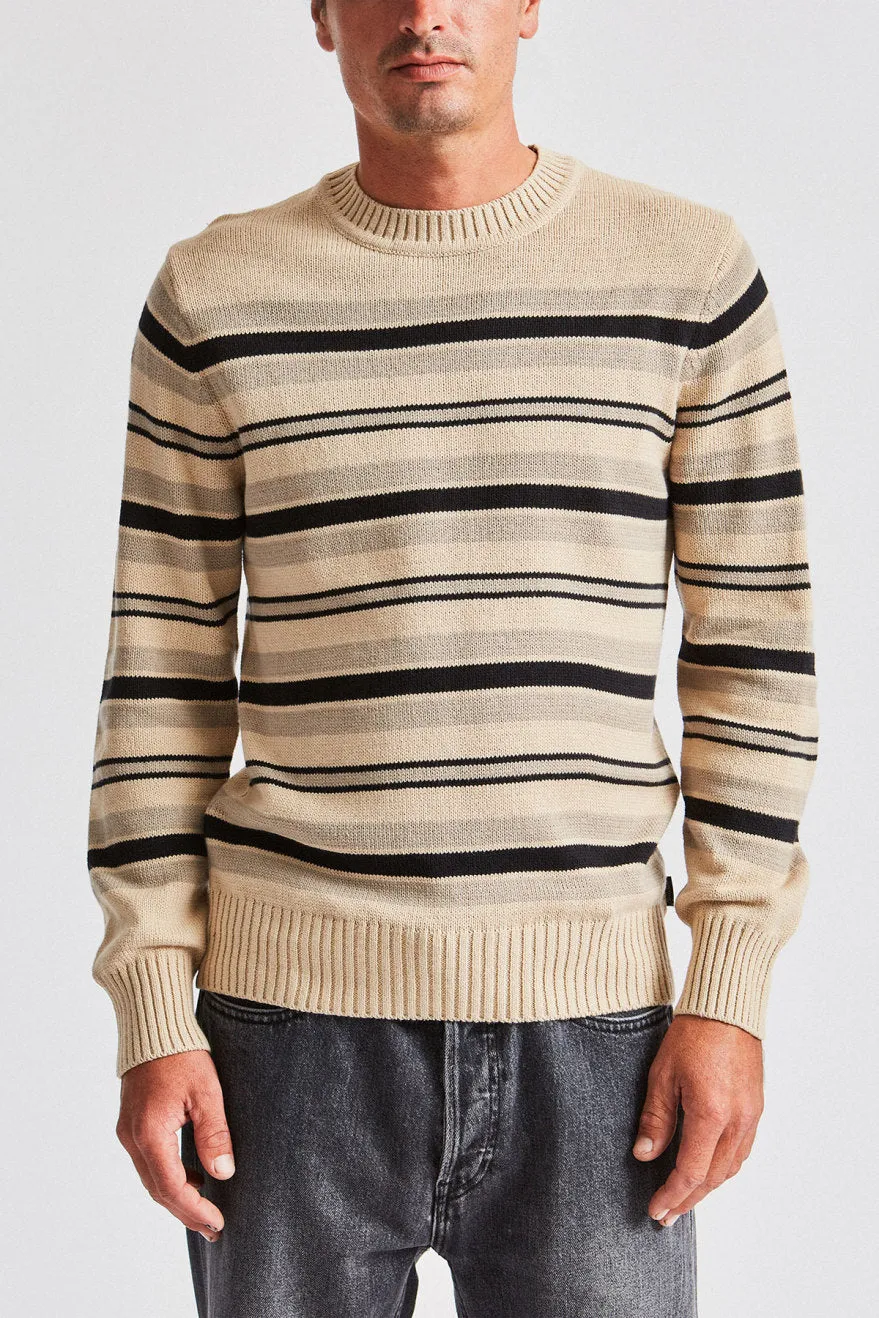 Wes Sweater - Vanilla/Black sold by Brixton