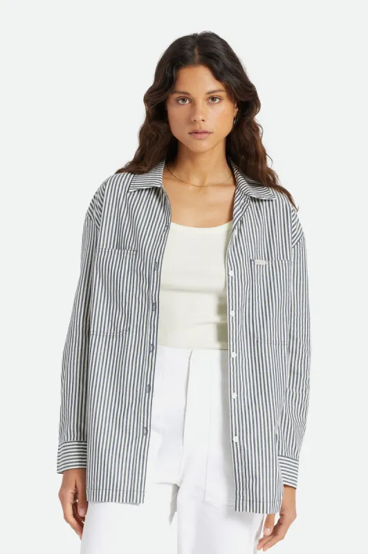 Bowery Overshirt - Navy sold by Brixton