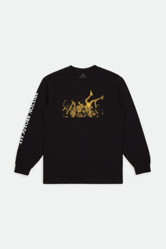 Clutter L/S Standard Tee - Black sold by Brixton