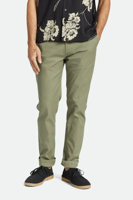 Choice Chino Slim Pant - Olive Surplus sold by Brixton