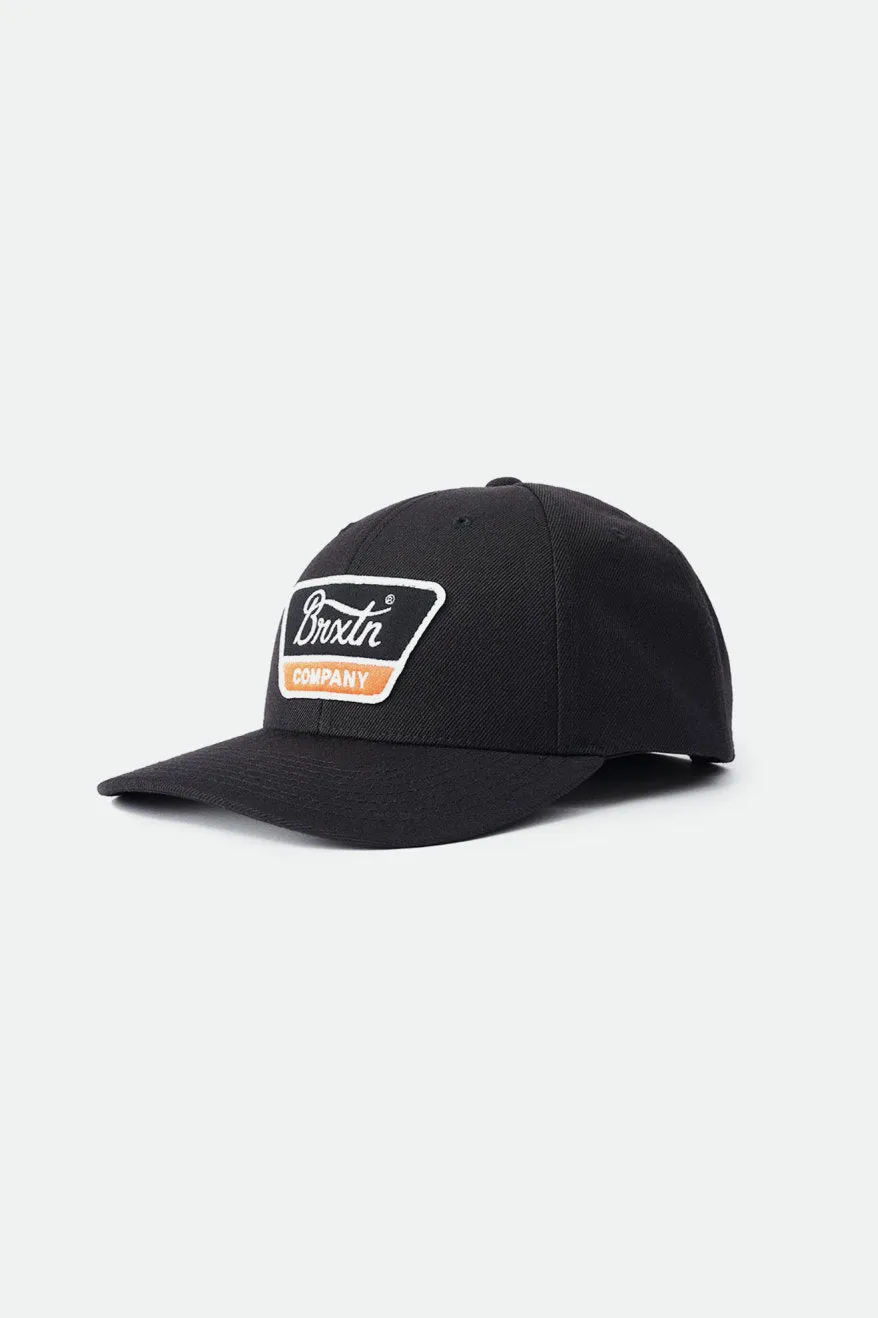 Linwood MP Snapback - Black sold by Brixton
