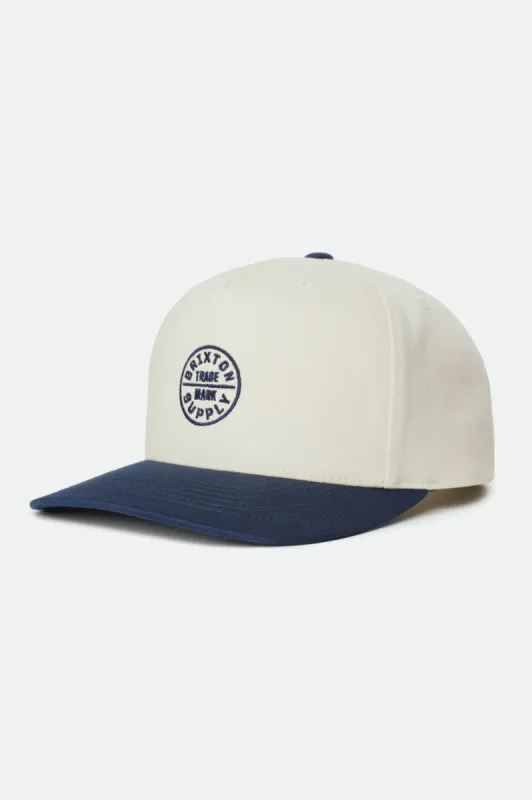 Oath MP Snapback - Dove/Washed Navy sold by Brixton