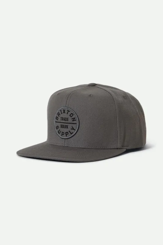 Oath III Snapback - Charcoal/Charcoal sold by Brixton