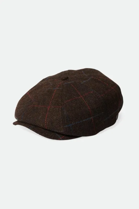 Brood Newsboy Cap - Brown/Black/Mars Red sold by Brixton