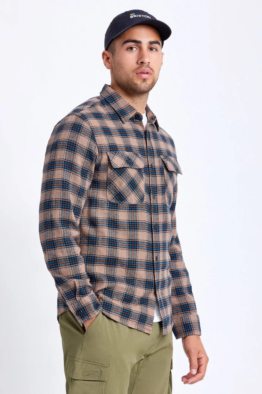 Bowery Lightweight L/S Utility Flannel - Pine Bark sold by Brixton product image thumbnail 3