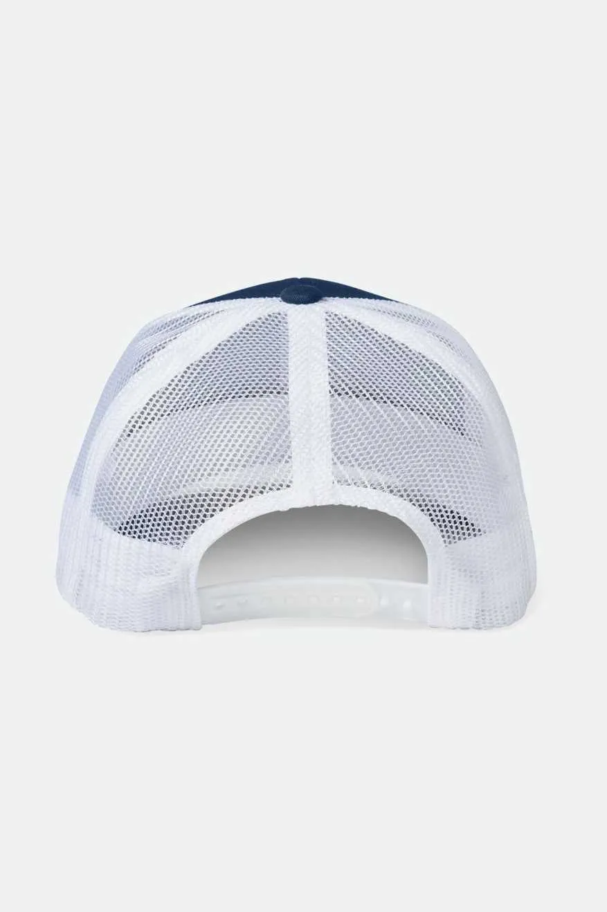 Crest Netplus Trucker Hat - Dark Denim/White sold by Brixton product image thumbnail 2