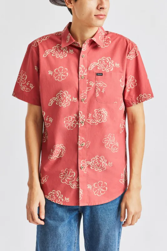 Charter Print S/S Woven - Lava Red made by Brixton