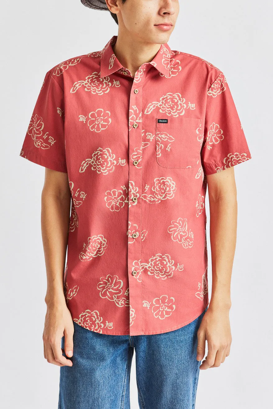 Charter Print S/S Woven - Lava Red sold by Brixton