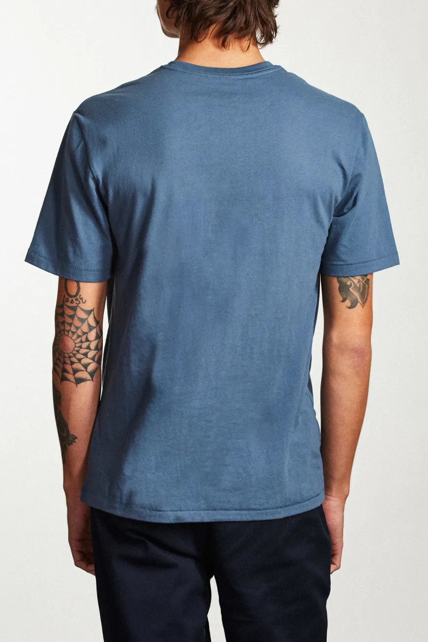 Basic S/S Pocket Tee - Dusty Blue sold by Brixton product image thumbnail 3