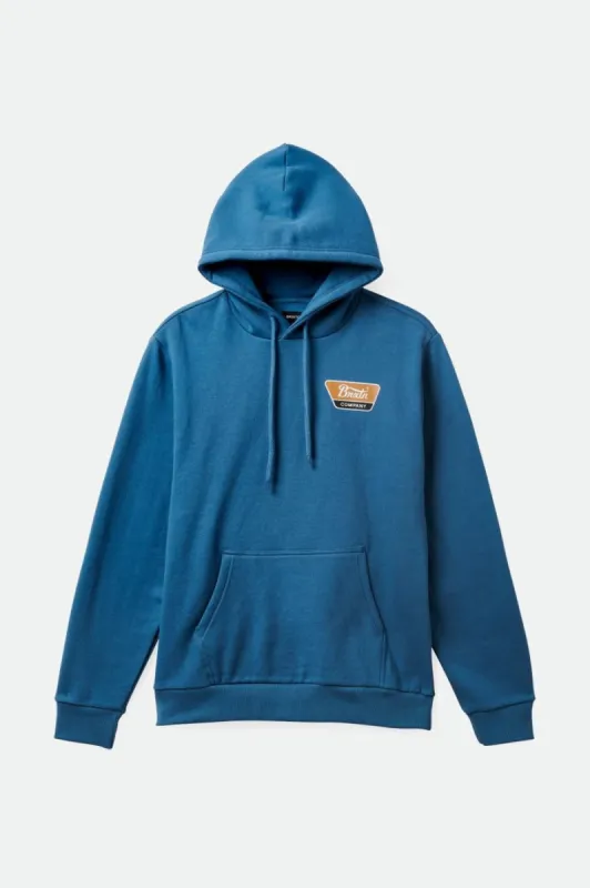 Linwood Hood - Ocean Blue/Golden Brown made by Brixton
