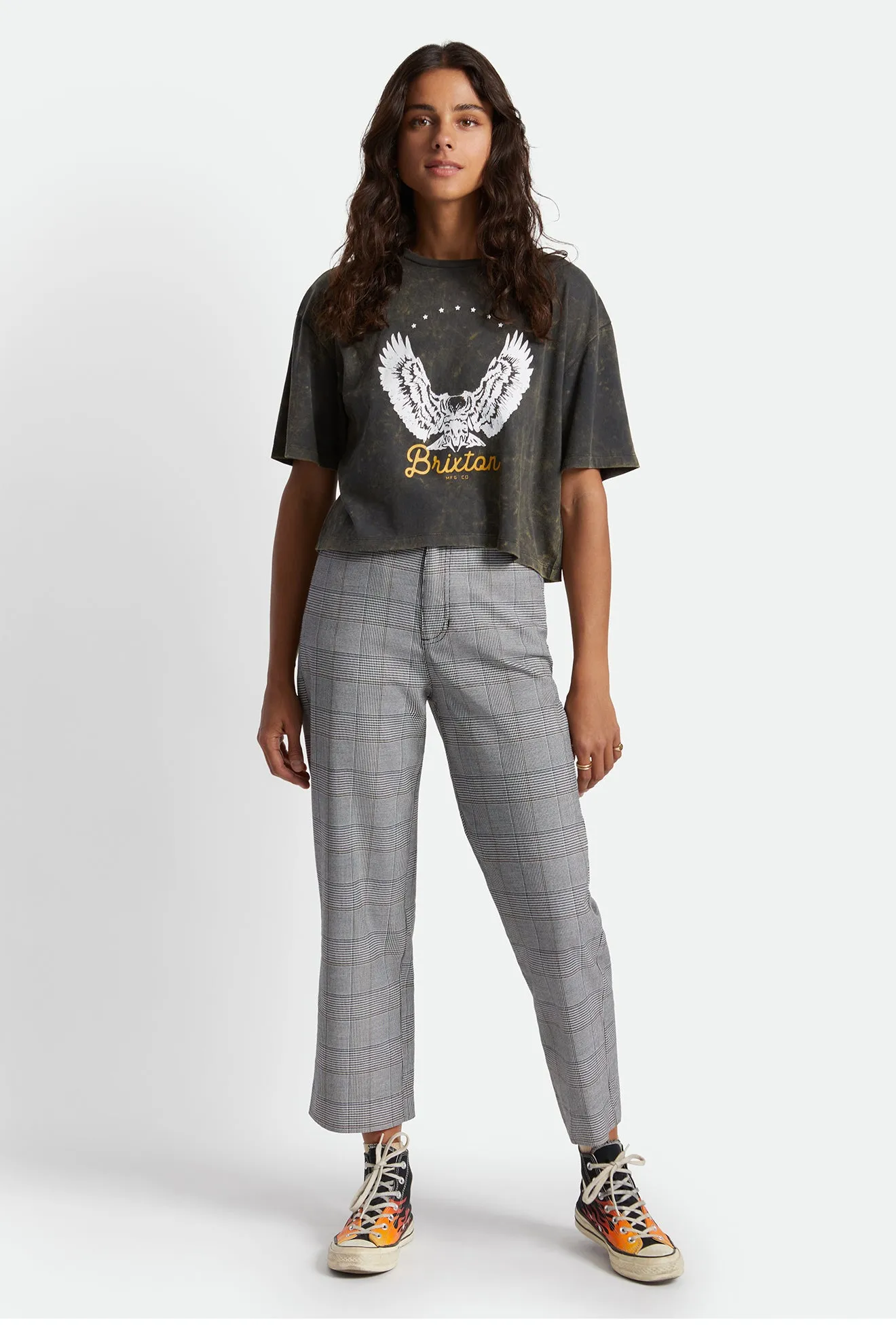 Freebird Women's S/S Skimmer Tee - Washed Black/Off White Cloud Wash sold by Brixton product image thumbnail 2