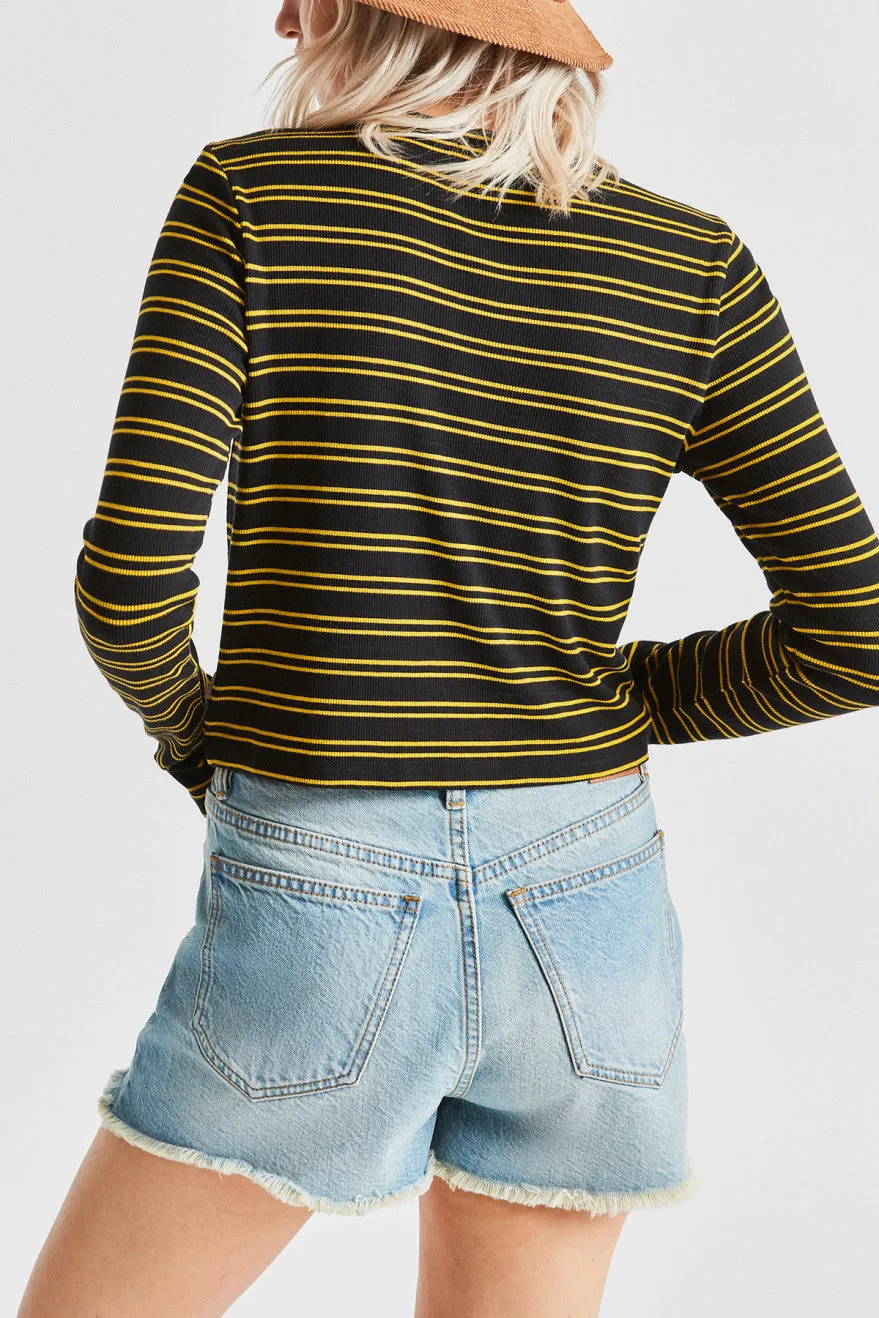 Lily Crop L/S Knit - Black sold by Brixton product image thumbnail 3