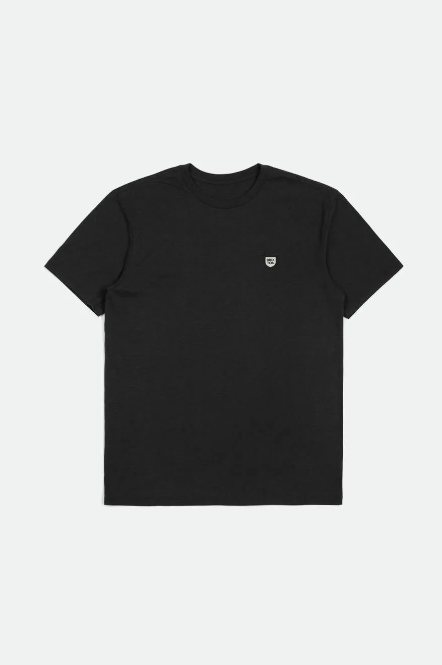 Brxtn Shield S/S Tailored Tee - Black sold by Brixton
