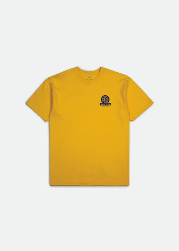 Reach S/S Standard Tee - Athletic Gold sold by Brixton
