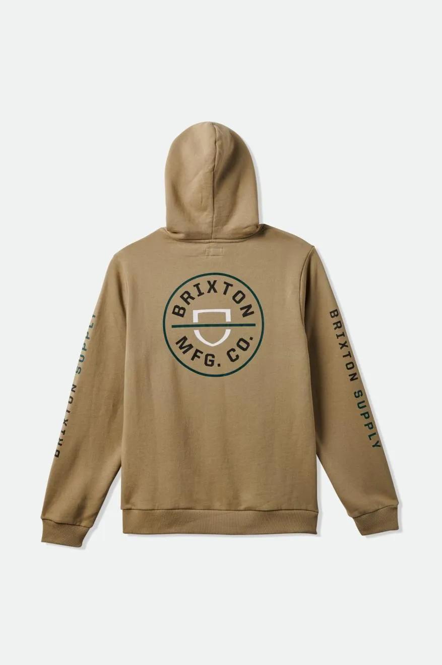 Crest Fleece Hood - Oatmeal/Pine Needle sold by Brixton product image thumbnail 2
