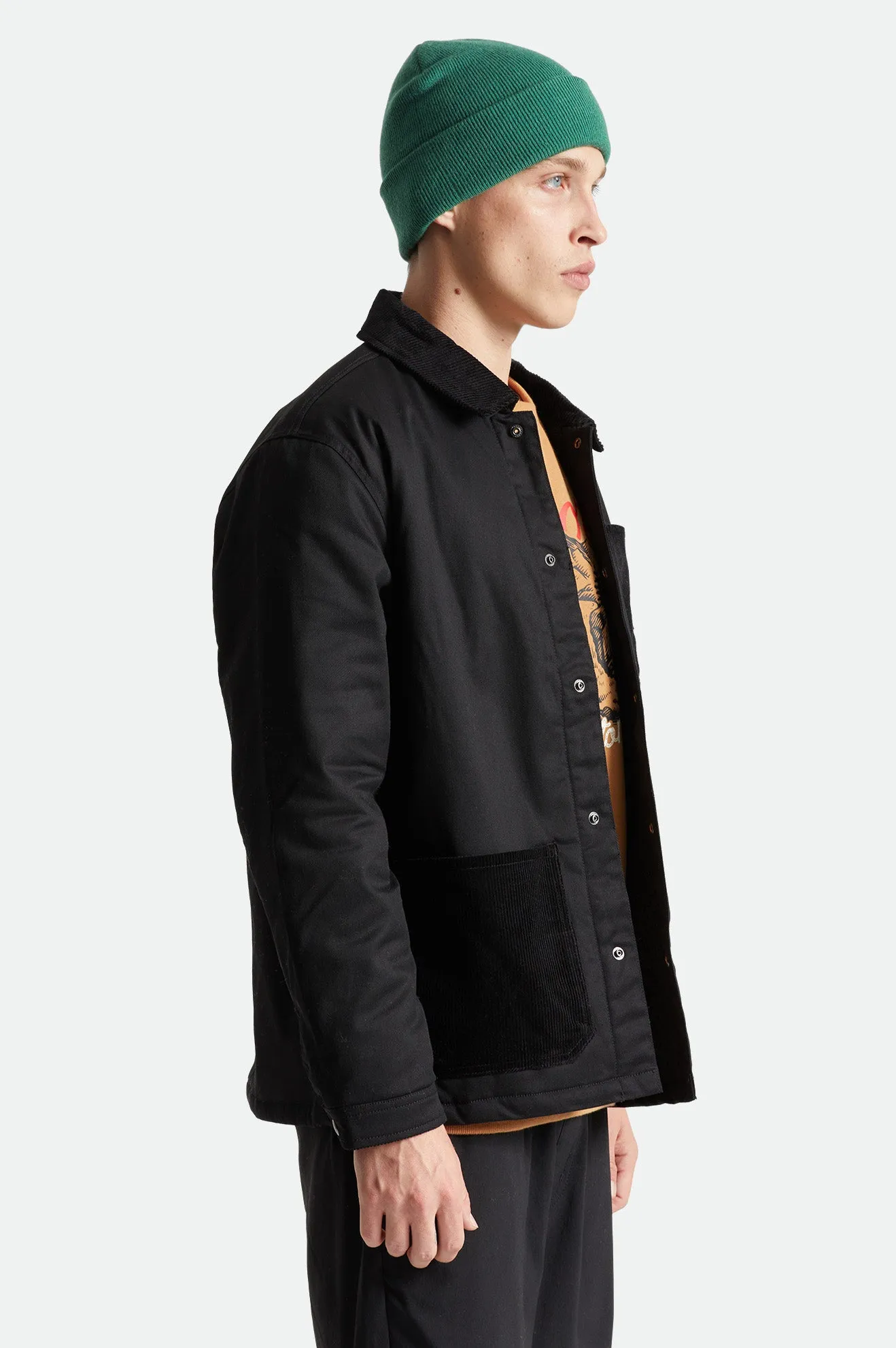 Survey Utility Lined Chore Coat - Black sold by Brixton product image thumbnail 3