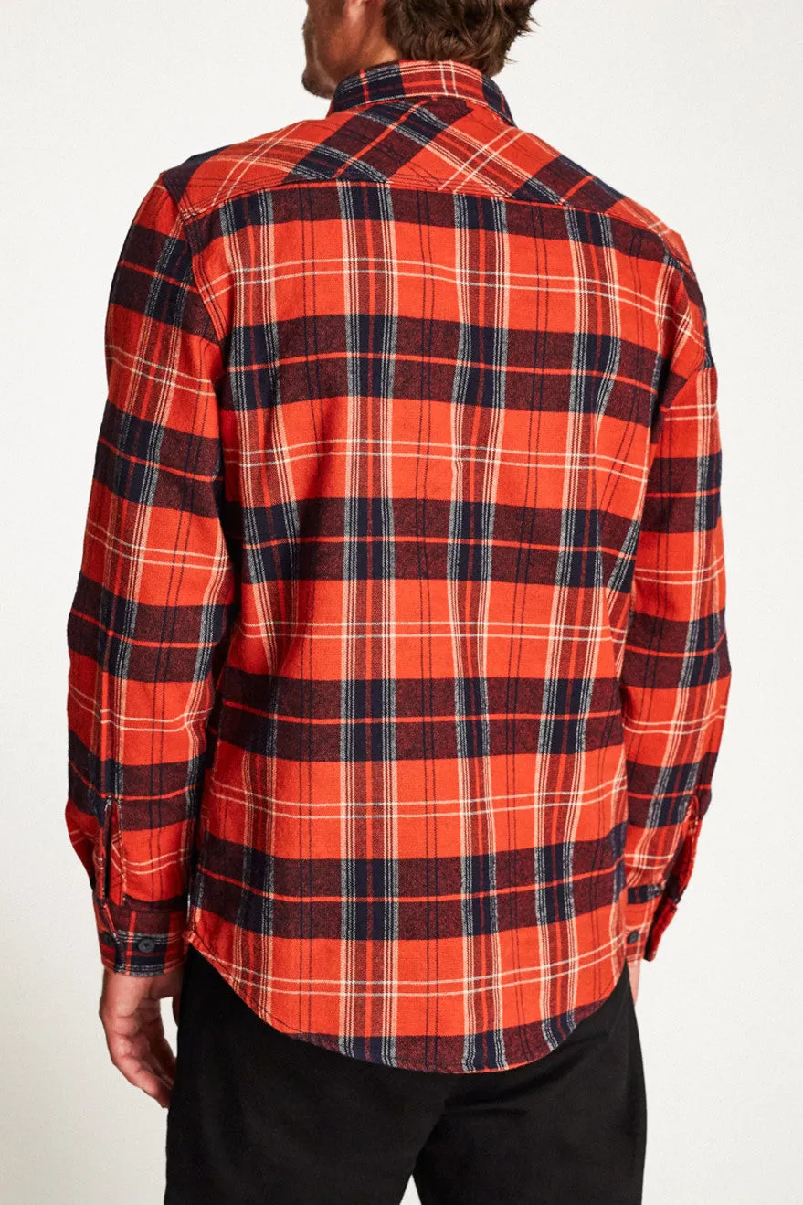 Bowery L/S Flannel - Red/Navy sold by Brixton product image thumbnail 3