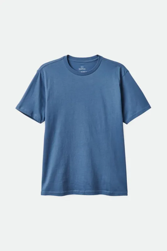 Premium Cotton S/S Tailored Tee - Pacific Blue sold by Brixton