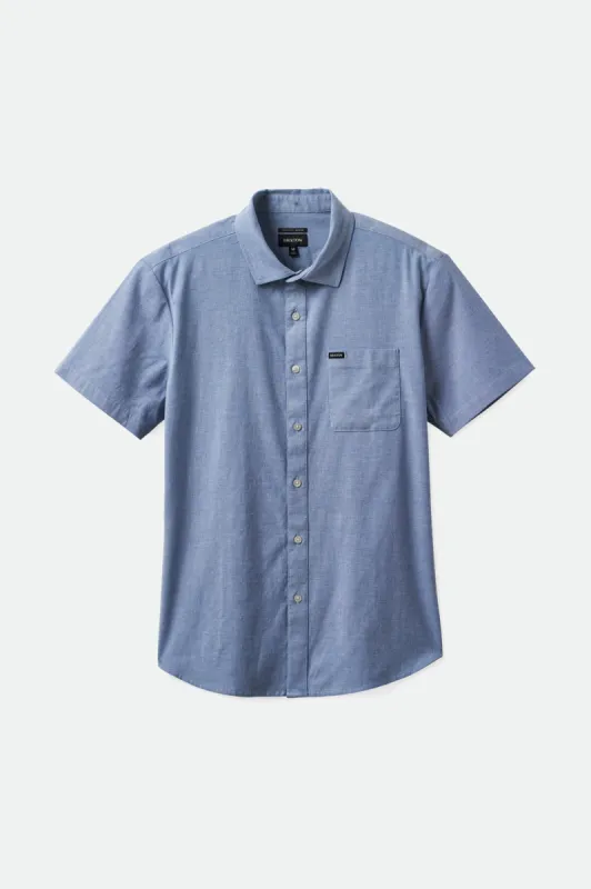 Charter Oxford S/S Woven Shirt - Light Blue Chambray sold by Brixton