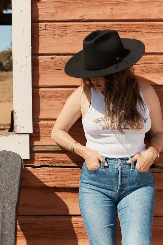 Willie Nelson Shotgun Tank Top - White sold by Brixton