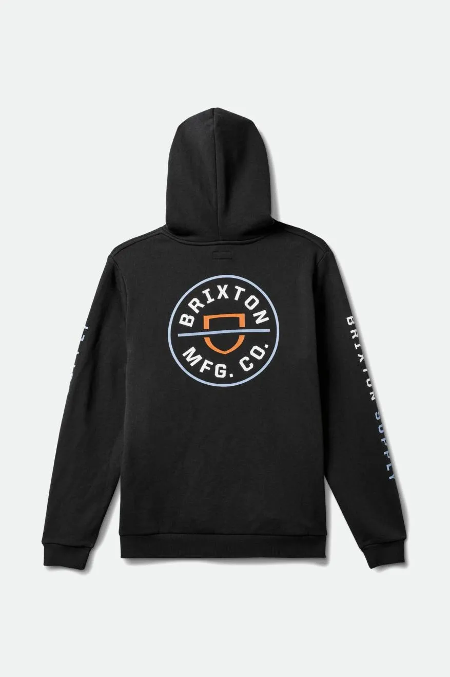 Crest Hood - Black/Dusty Blue/Burnt Red sold by Brixton product image thumbnail 4