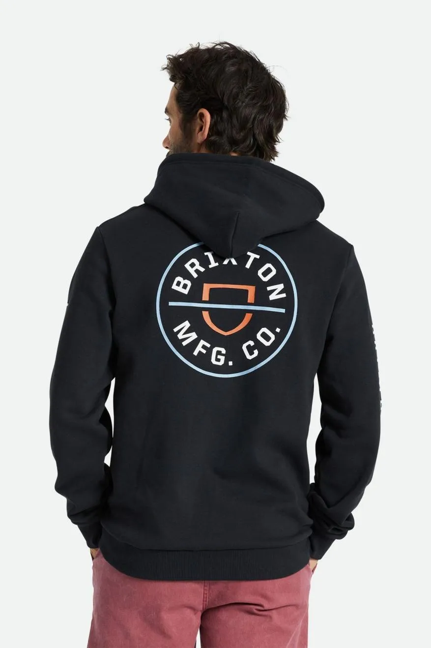Crest Hood - Black/Dusty Blue/Burnt Red sold by Brixton product image thumbnail 3
