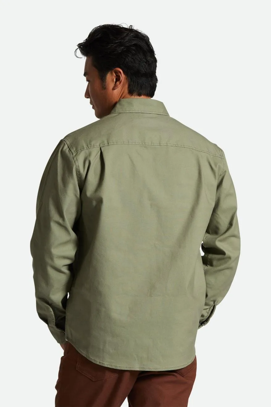 Builders Stretch Overshirt - Olive Surplus sold by Brixton product image thumbnail 3