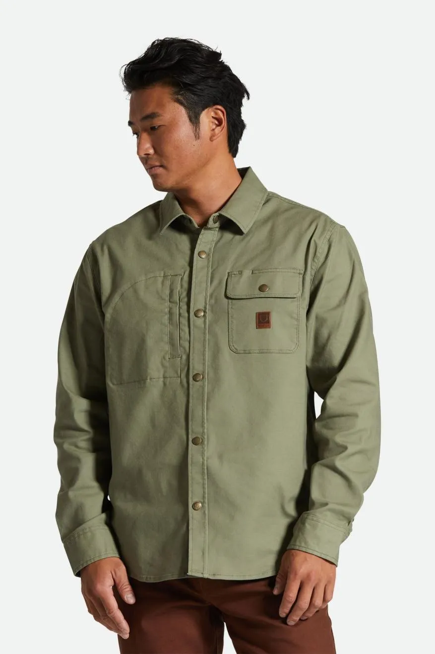 Builders Stretch Overshirt - Olive Surplus sold by Brixton product image thumbnail 2