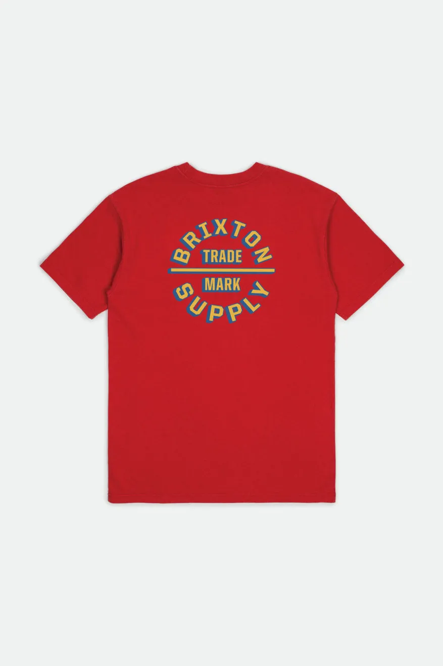 Boys Oath II S/S Standard Tee - Red sold by Brixton product image thumbnail 4