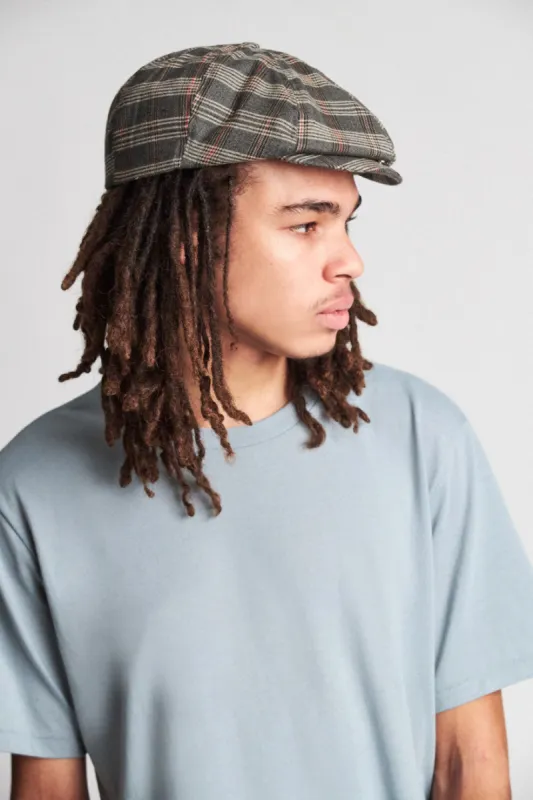 Brood Snap Cap - Grey/Tan Plaid sold by Brixton