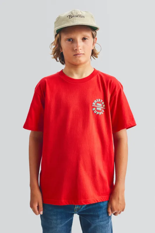 Boys Oath II S/S Standard Tee -  Red sold by Brixton