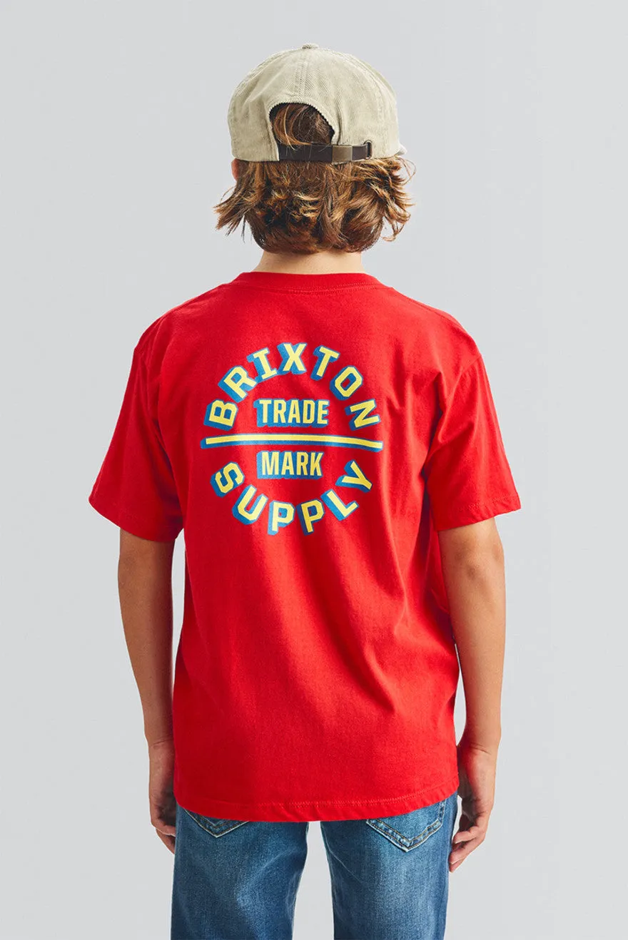 Boys Oath II S/S Standard Tee - Red sold by Brixton product image thumbnail 2
