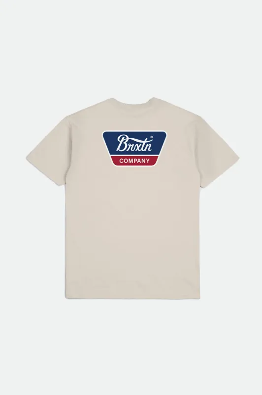 Linwood S/S Standard Tee - Cream sold by Brixton