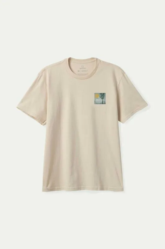Alpha Square S/S Standard T-Shirt - Cream/Off White/Gold sold by Brixton