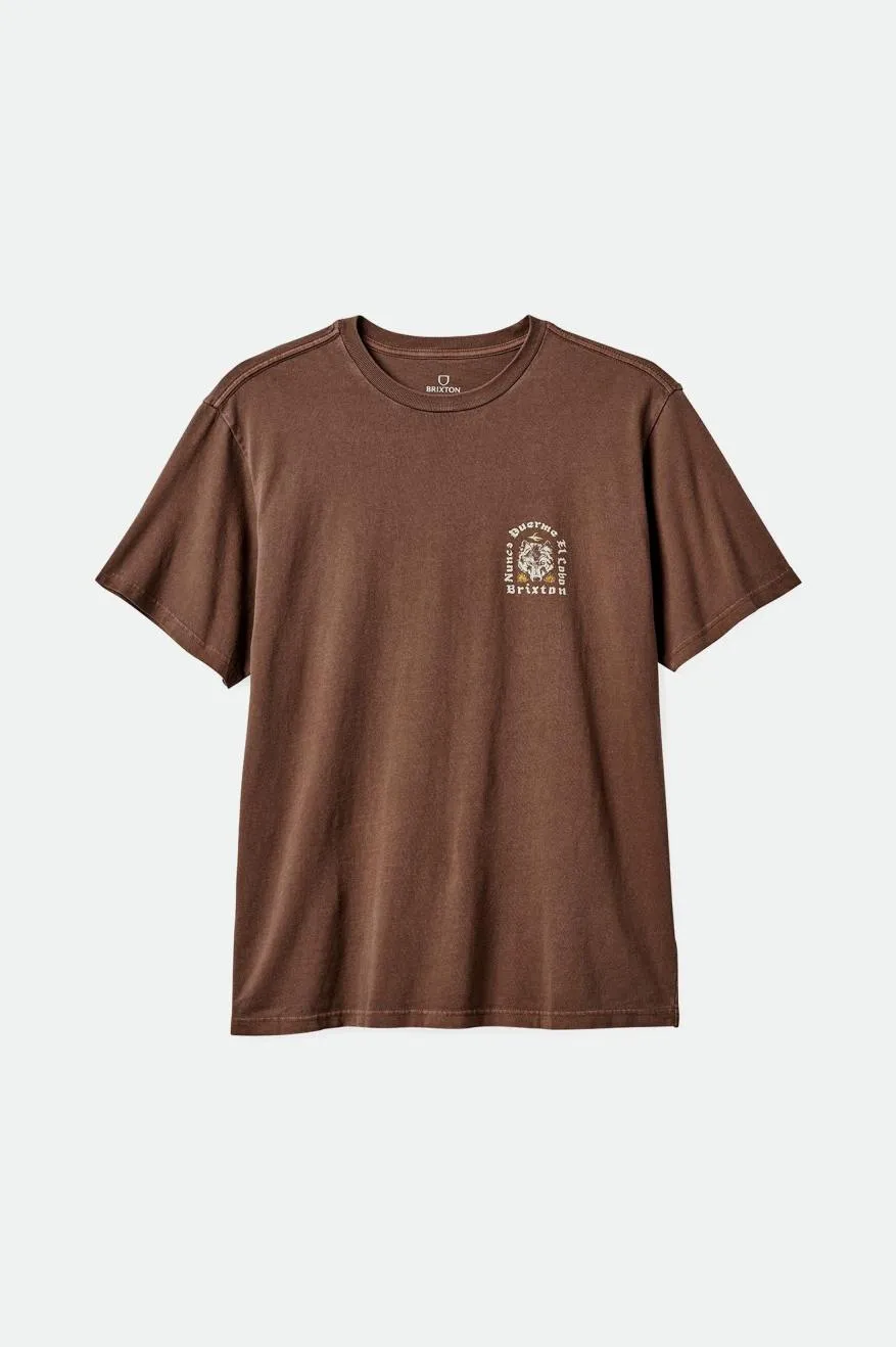Gorge S/S Standard Tee - Sepia Worn Wash sold by Brixton