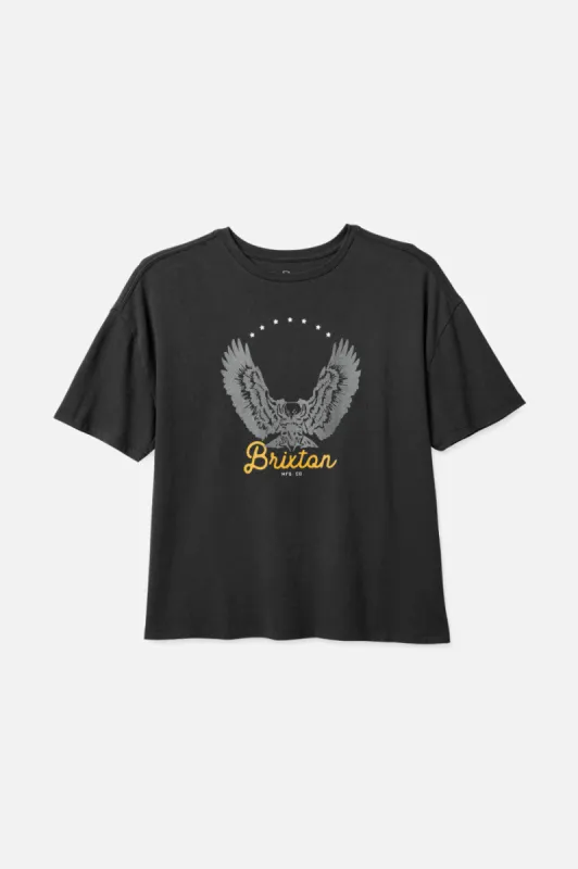 Freebird Oversized Boyfriend Tee - Washed Black sold by Brixton