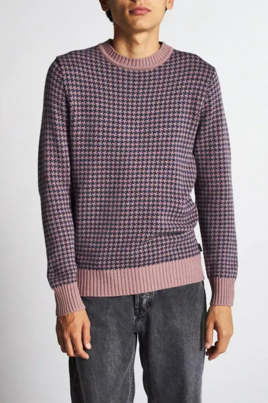 Wes Sweater - Mauve/Washed Navy made by Brixton