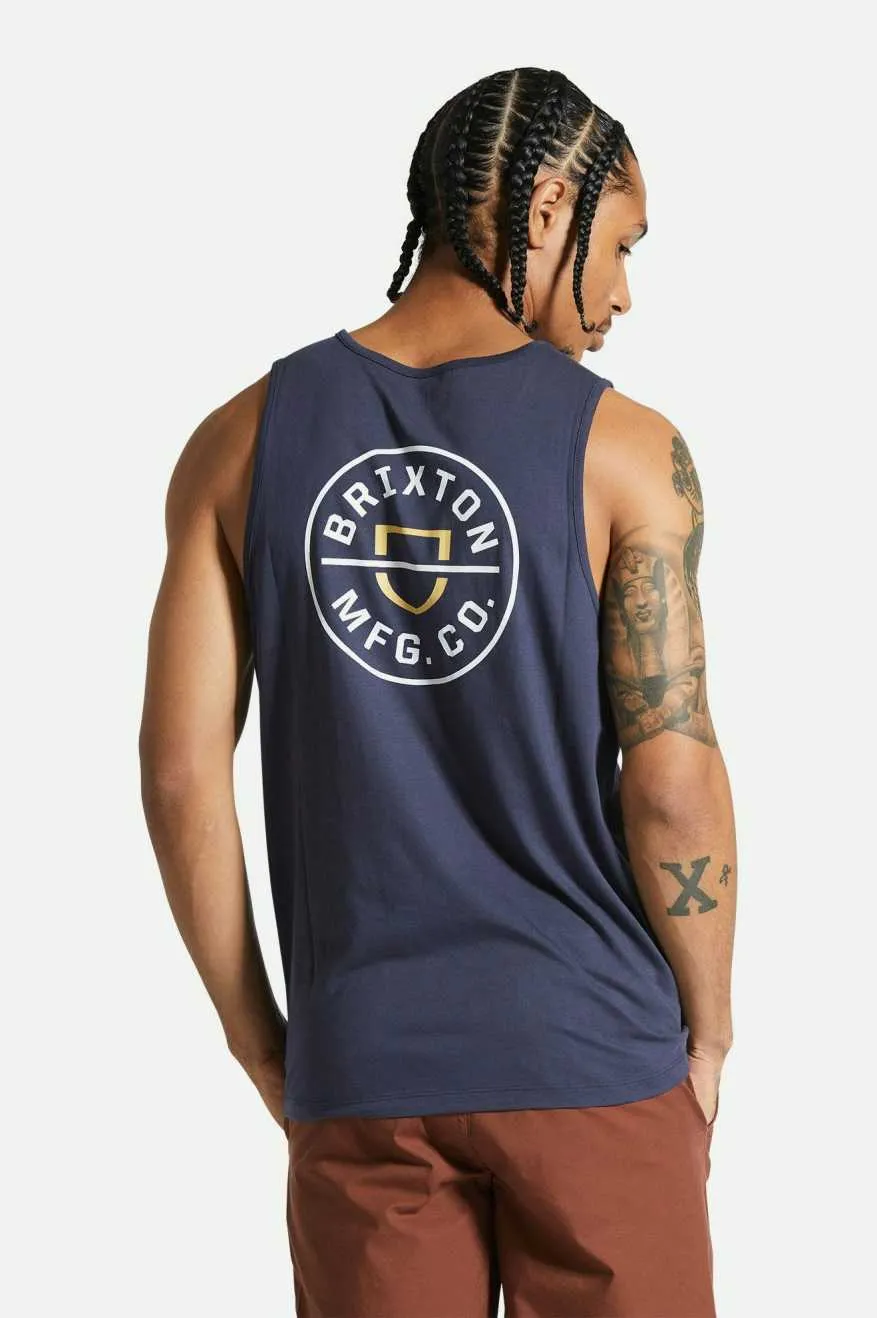 Crest Tank Top - Washed Navy/Off White sold by Brixton product image thumbnail 2
