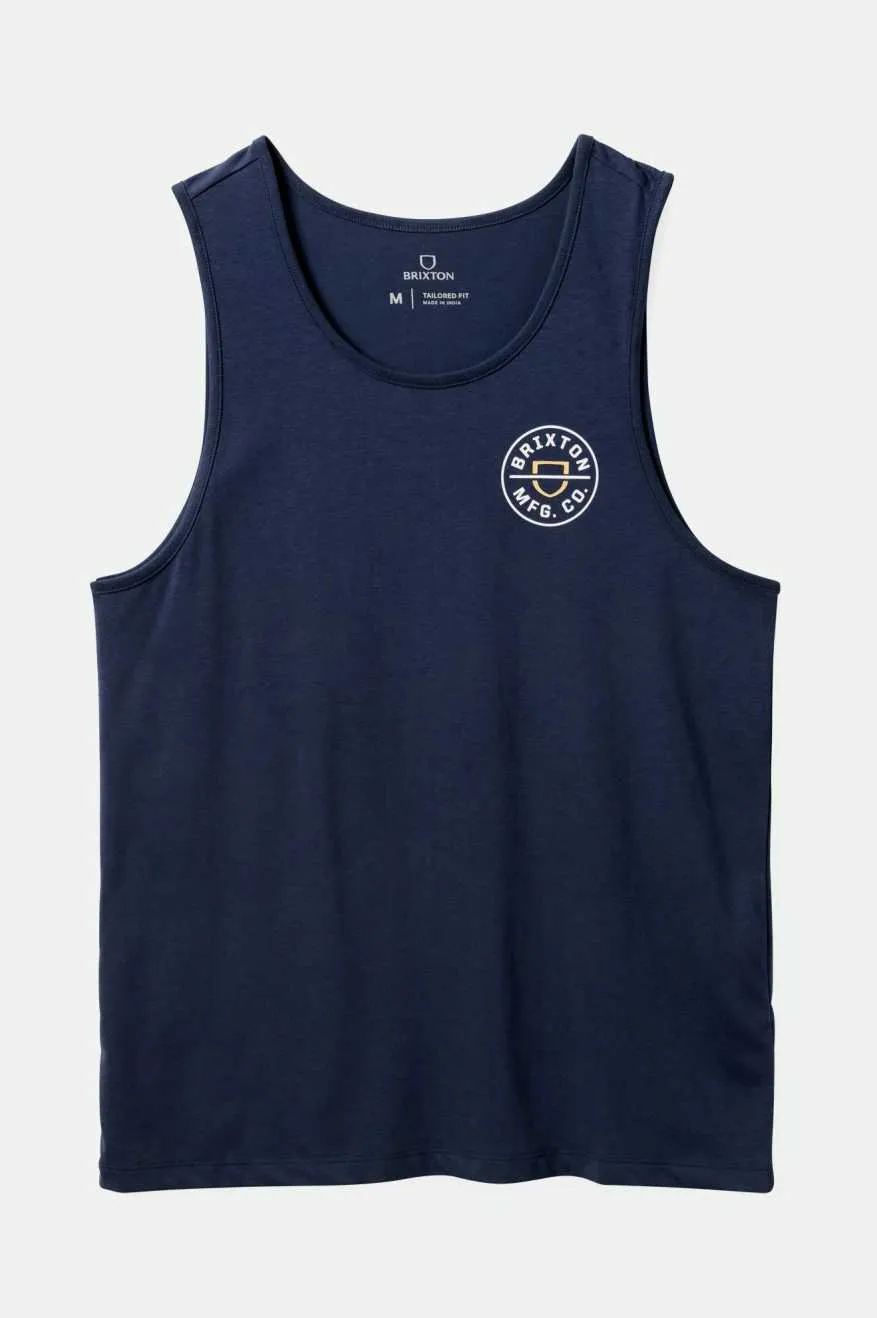 Crest Tank Top - Washed Navy/Off White sold by Brixton product image thumbnail 3