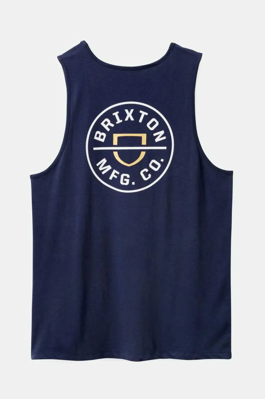 Crest Tank Top - Washed Navy/Off White sold by Brixton product image thumbnail 4