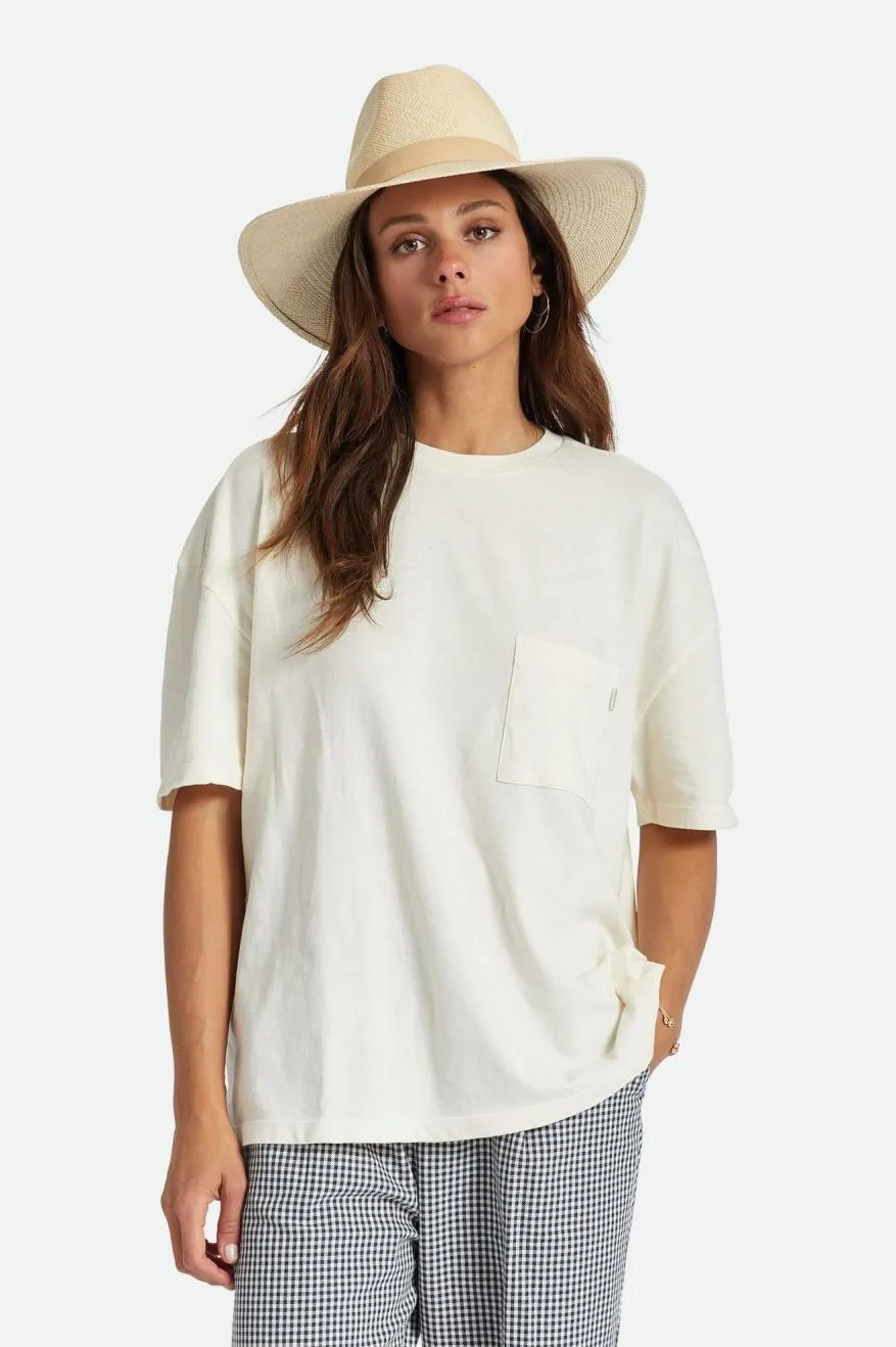 Carefree Oversized Boyfriend Pocket Tee - Whitecap sold by Brixton