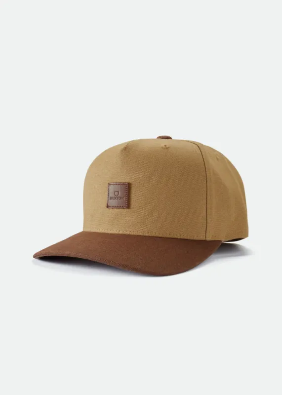 Alpha C MP Snapback - Khaki Dark Khaki sold by Brixton