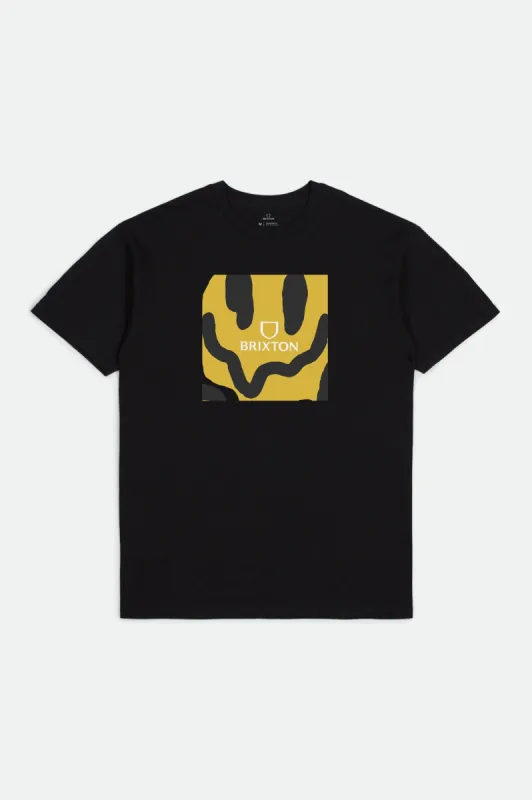 Melter Square S/S Standard Tee - Black sold by Brixton