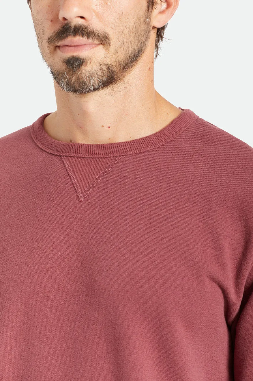 Collegiate Pocket Crew - Mahogany/Heather Grey Worn Wash sold by Brixton product image thumbnail 5