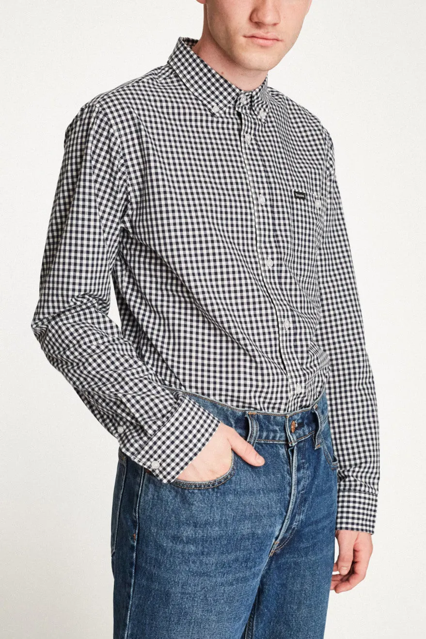 Howl L/S Woven - Navy/Off White sold by Brixton product image thumbnail 2