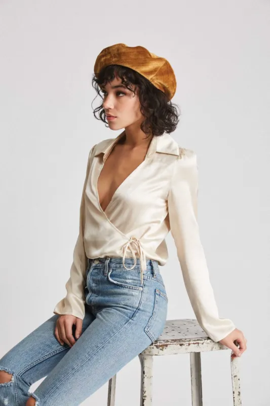 Audrey Beret - Camel Cord sold by Brixton