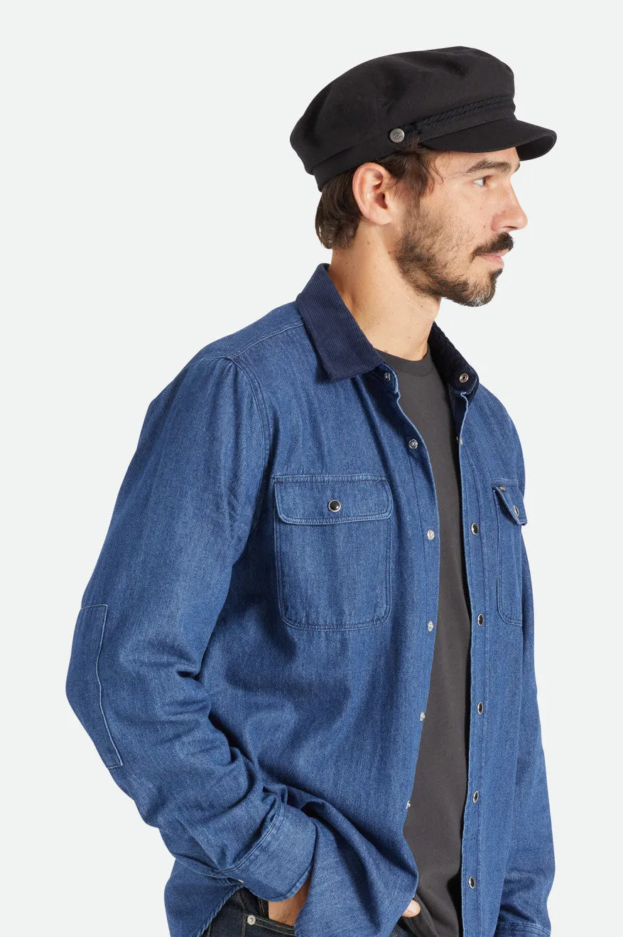 Fiddler Fisherman Cap - Black sold by Brixton product image thumbnail 5