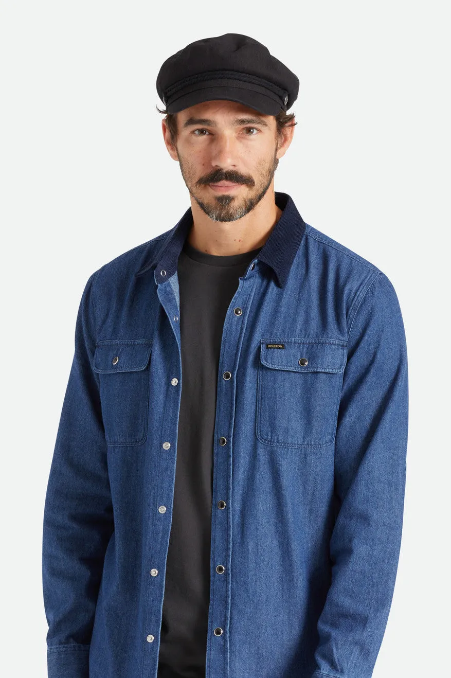 Fiddler Fisherman Cap - Black sold by Brixton product image thumbnail 4